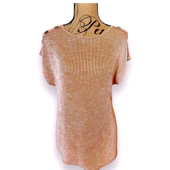 Grand Ave Design Tops - Final Price Clearances Grand Ave Design Burgundy Soft Striped Tunic Top 1X